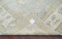 12'1" x 14'10" Palace Sage, Green Hand Knotted Oushak 100% Wool Traditional  Oriental Area Rug