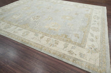 12'1" x 14'10" Palace Sage, Green Hand Knotted Oushak 100% Wool Traditional  Oriental Area Rug