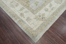 12'1" x 14'10" Palace Sage, Green Hand Knotted Oushak 100% Wool Traditional  Oriental Area Rug