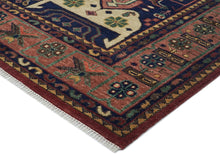 12x15 Navy, Rust, Rose Color Hand Knotted Oushak Wool Tribal Oriental Rug