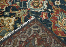 9x12 Teal, Gold, Burnt Orange Color Hand Knotted Oushak Wool Arts and Crafts Oriental Rug