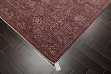 8'x10' Burgundy Hand Knotted Transitional Oriental 100% Wool Oriental Area Rug