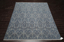 8'x10' Blue Hand Knotted Transitional Oriental 100% Wool Oriental Area Rug