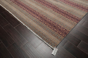 8'x10' Gray Hand Knotted Transitional Oriental 100% Wool Oriental Area Rug