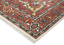 9x12 Rose, Rust, Ivory Color Hand Knotted Oushak Wool  Oriental Rug