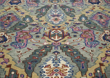 9x12 Slate, Gray, Pink Color Hand Knotted Oushak Wool Arts and Crafts Oriental Rug