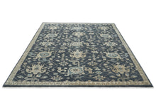 9x12 Gray, Beige, Moss Color Hand Knotted Oushak Wool Arts and Crafts Oriental Rug
