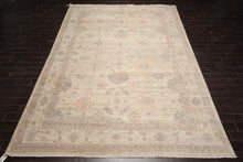 10x14 Hand Knotted Afghan  Oushak  100% Wool Traditional Oriental Area Rug Moss Beige Color