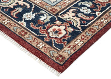 9x12 Rust, Ivory, Blue Color Hand Knotted Oushak Wool  Oriental Rug