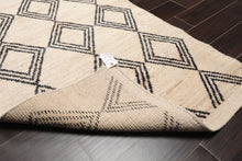LoomBloom 3'4''x13'2" Ivory Hand Knotted Afghan Moroccan Modern & Contemporary Tribal Wool Oriental Area Rug