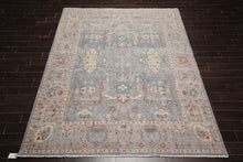 8x10 Hand Knotted Distress Quality 100% Wool Traditional Oriental Area Rug Slate Gray Color