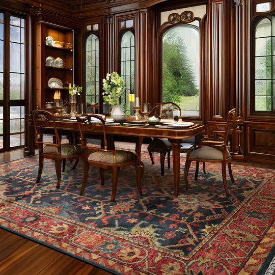 Multi Sizes Blue, Coral Hand Knotted Muted Turkish Oushak 100% Wool Arts and Craft Traditional Oriental Area Rug