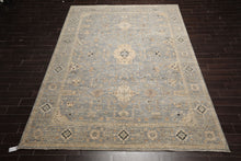 LoomBloom 9'x12' Slate Hand Knotted Khyber Traditional Oushak Wool Oriental Area Rug