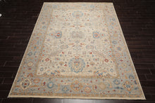 9x12 Beige, Gray, Red Color Hand Knotted Khyber Wool Traditional Oriental Rug