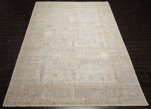 10X14 Mint, Taupe, Brown Color Hand Knotted Afghan Oushak Wool Traditional Oriental Rug