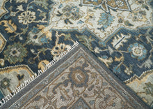 9x12 Blue, Gray, Slate Color Hand Knotted Oushak Wool  Oriental Rug