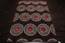 LoomBloom Multi Size Brown Hand Tufted Transitional Floral Wool and Faux Silk Oriental Area Rug