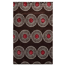 LoomBloom Multi Size Brown Hand Tufted Transitional Floral Wool and Faux Silk Oriental Area Rug