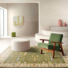 LoomBloom Multi Size Green Hand Tufted Arts & Crafts Traditional Wool Oriental Area Rug