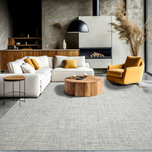 LoomBloom Multi Sizes Slate Hand Woven Contemporary Textured 80% Wool & 20% Nylon Oriental Area Rug