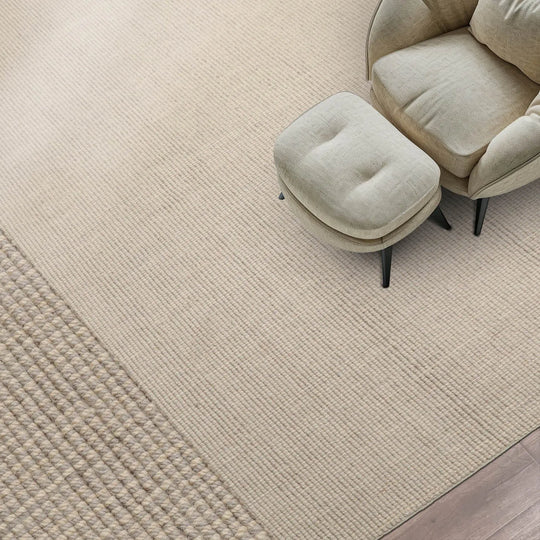 LoomBloom Multi Size Beige Hand Tufted Contemporary Berber Textured 100% New Zealand Wool Oriental Area Rug