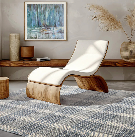 LoomBloom Plaid Multi Sizes Ivory Hand Woven Flatweave Contemporary Wool Oriental Area Rug