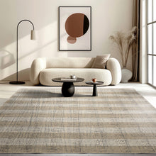 LoomBloom Plaid  Multi Sizes Ivory Hand Woven Flatweave Modern Wool Oriental Area Rug