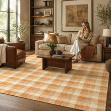 Multi Size Ivory Caramel Beige Color Hand Hooked  Wool Contemporary Oriental Rug