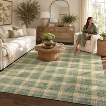 Multi Size Ivory Green Gray Color Hand Hooked  Wool Contemporary Oriental Rug