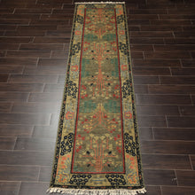 LoomBloom Multi Size Green Hand Knotted Arts & Crafts/Mission Donegal  Wool Oriental Area Rug