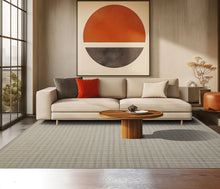 Multi Size Gray Ivory Color Hand Woven  Wool Modern Oriental Rug