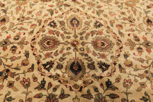 Palace Beige, Black, Maroon Color Hand Knotted Agra New Zealand Wool Traditional Oriental Rug
