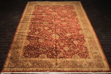 12x18 Rust, Gold, Sage Color Hand Knotted Agra Wool Traditional Oriental Rug