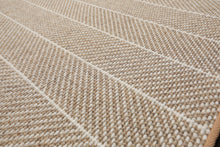 LoomBloom Multi Sizes Tan Hand Woven Contemporary Flatweave Herringbone New Zealand Wool Oriental Area Rug