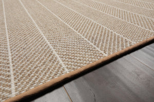 LoomBloom Multi Sizes Tan Hand Woven Contemporary Flatweave Herringbone New Zealand Wool Oriental Area Rug