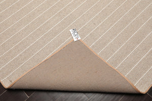 LoomBloom Multi Sizes Tan Hand Woven Contemporary Flatweave Herringbone New Zealand Wool Oriental Area Rug