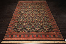 12x15 Mid Night Blue, Rose, Ivory Color Hand Knotted Indo Persian Wool Traditional Oriental Rug