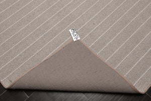 LoomBloom Multi Size Gray Hand Woven Contemporary Herringbone  New Zealand Wool  Oriental Area Rug