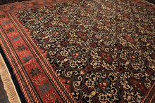 12x15 Mid Night Blue, Rose, Ivory Color Hand Knotted Indo Persian Wool Traditional Oriental Rug