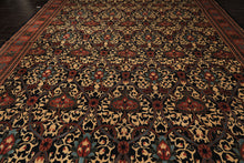 12x15 Mid Night Blue, Rose, Ivory Color Hand Knotted Indo Persian Wool Traditional Oriental Rug
