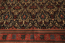 12x15 Mid Night Blue, Rose, Ivory Color Hand Knotted Indo Persian Wool Traditional Oriental Rug