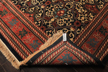 12x15 Mid Night Blue, Rose, Ivory Color Hand Knotted Indo Persian Wool Traditional Oriental Rug