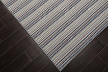 LoomBloom Multi Sizes Ivory Hand Tufted Contemporary  Striped New Zealand Wool Oriental Area Rug