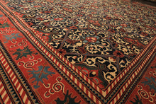 12x15 Mid Night Blue, Rose, Ivory Color Hand Knotted Indo Persian Wool Traditional Oriental Rug