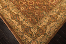 12x18 Caramel, Gold, Beige Color Hand Knotted Oushak Wool Traditional Oriental Rug
