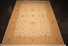 12x18 Beige, Tan, Gold Color Hand Knotted Soumak Wool Transitional Oriental Rug