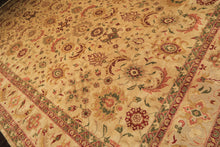 Palace Beige, Moss, Wine Color Hand Knotted Oushak Wool Transitional Oriental Rug