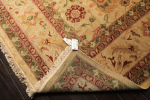 Palace Beige, Moss, Wine Color Hand Knotted Oushak Wool Transitional Oriental Rug