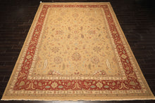 10x14 Tan, Gold, Burnt Orange Color Hand Knotted Soumak Wool Transitional Oriental Rug