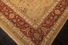10x14 Tan, Gold, Burnt Orange Color Hand Knotted Soumak Wool Transitional Oriental Rug